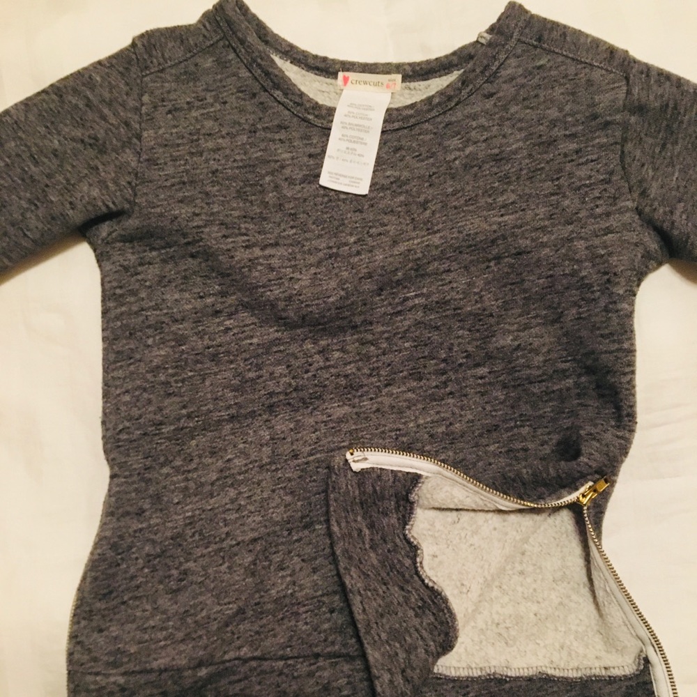 Jcrew crewcuts 6/7 charcoal sweater